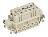 Harting 09200102814 Heavy Duty Connector Han A Insert 10 Contacts 10A Receptacle Screw Socket